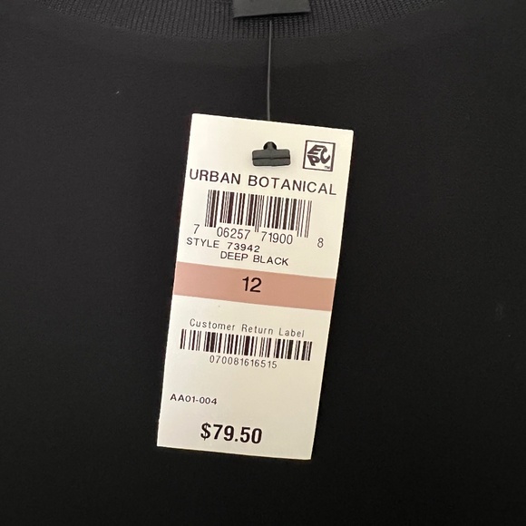 Elegant Alfani Tunic black layered top, Size 12 - Picture 11 of 11